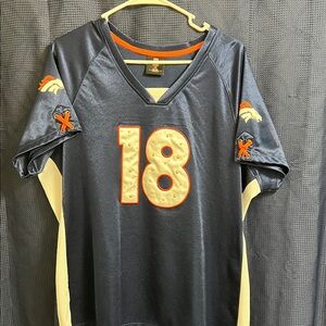 Women’s Denver Broncos Black and Orange Sports Jersey